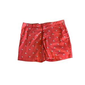 Fresh women’s orange peachy Chino white print shorts, size 12